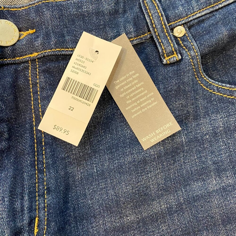 Lane Bryant Boyfriend Denim Capris With Embellished Cuffs SZ 22 - Picture 9 of 16